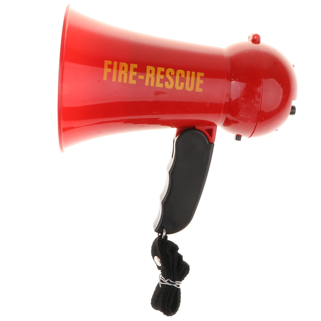 Toys Fire fighter Megaphone w/ Siren Sounds for Fireman Costume Dress Up - Boy Fire Rescue Role Play Pretend Game