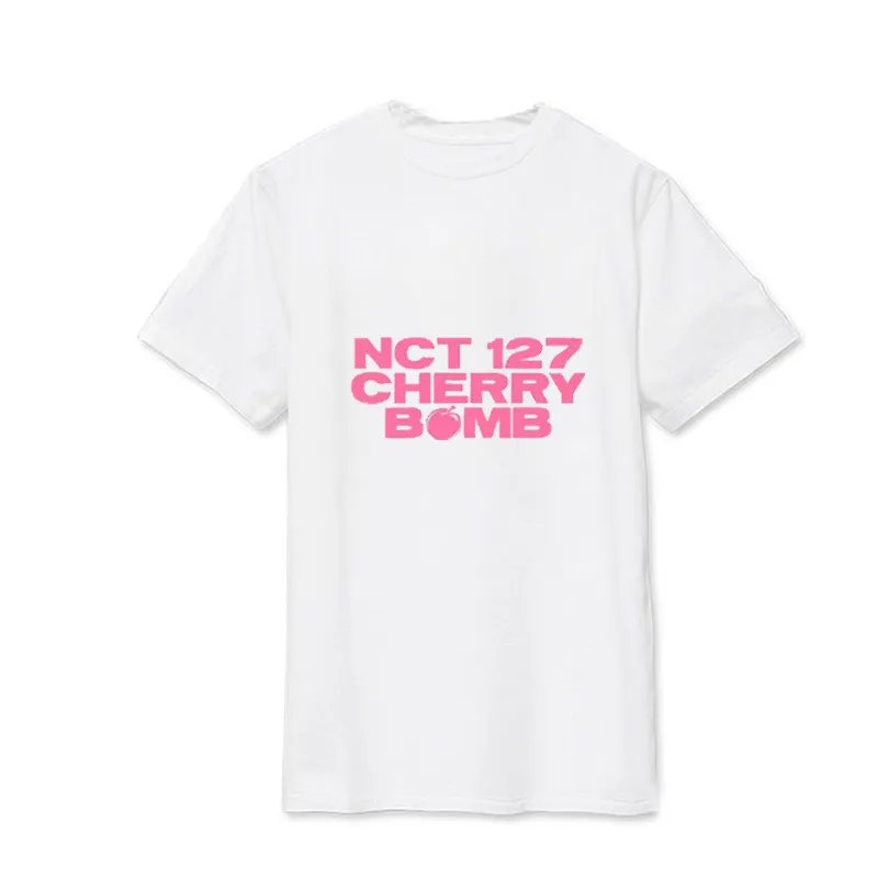 Kpop NCT127 NCT 127 CHERRY BOMB альбом рубашки K POP повседневная одежда из хлопка футболка с