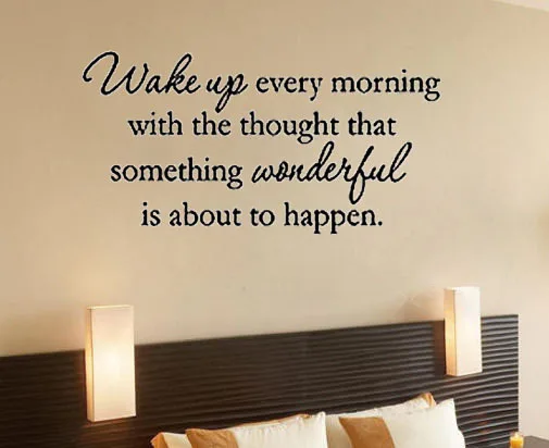 Wake Up Every Morning Something Wonderful Happen Quote Vinyl Wall Decal Sticker Wake Up Every Morning Something Wonderful Happen Quote Vinyl Wall Decal Sticker