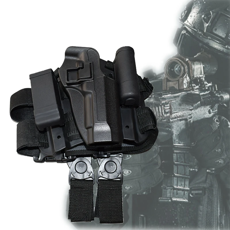 Arma de Caça do Exército Acessórios Militares Tático Beretta 92 96 Pistol Gun Holster Mão Direita Carry Airsoftsport Perna Coldre m9 3 High Quality Esporte e Lazer