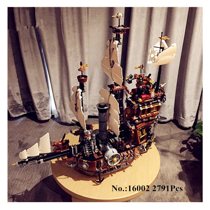 

H&HXY 2791PCS 16002 Pirate Ship Metal Beard's Sea Cow LEPIN Model Building Blocks Bricks Toys Compatible 70810