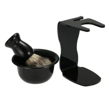 3 в 1 чаша для крема для бритья+ щетка для бритья+ подставка для бритья щетина для мужчин набор чистящих средств для бороды мужские принадлежности для макияжа