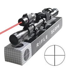 4X20. 22 калибра оптика телескоп Снайпер прицел для страйкбольного оружия w/красная лазерная точка