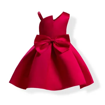 

Royal Blue Flower Girl Dresses Elegant Big Bow Decoration Party Dress For 7 Year Old First Communion Dresses 2019