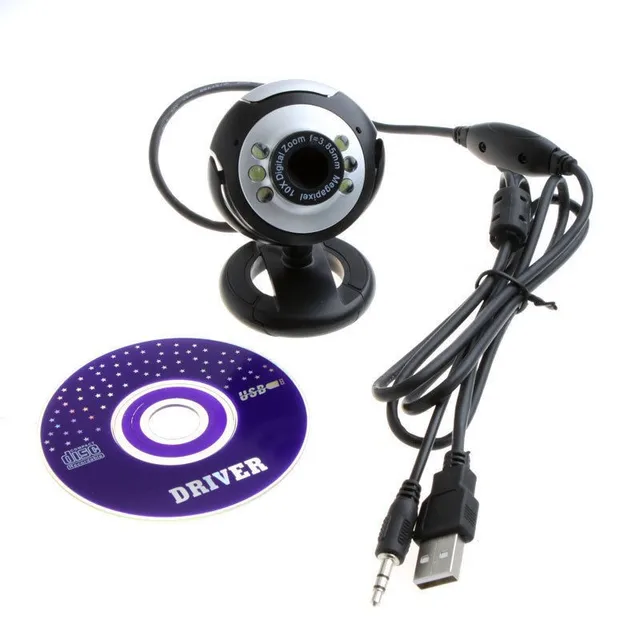 Usb 2.0 50.0m 6 Led Pc Camera Hd Webcam Camera Web Cam For Computer Pc  Laptop Dnpj0013#m1 - Webcams - AliExpress