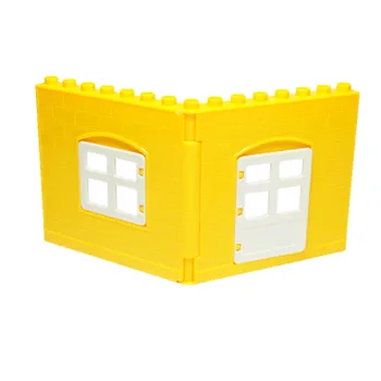 

Yellow wall Duploe Building Large Building Block DIY Classic Piece Big size set Toy accessories compatible legoe