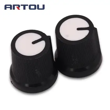 

10PCS WH148 knob Plastic Potentiometers Knob for Single Double Potentiometers Switch Cap 14.5X15mm Handle 6MM AG3 White