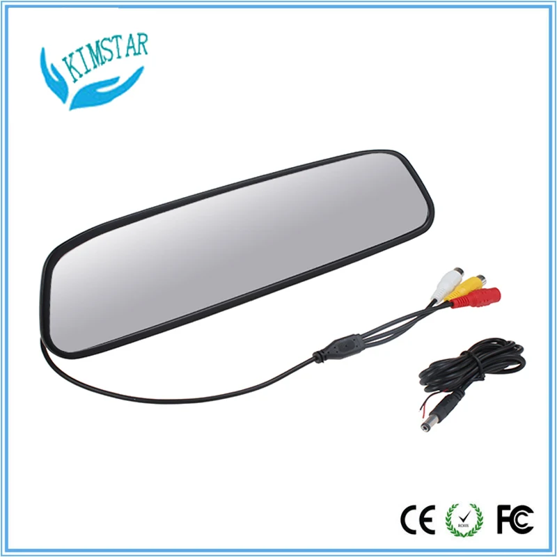 

4.3 Inch TFT Auto LCD Screen Car Monitor Mirror View Rearview Backup Camera for Car Reversing Record 2 Video input 9~36V