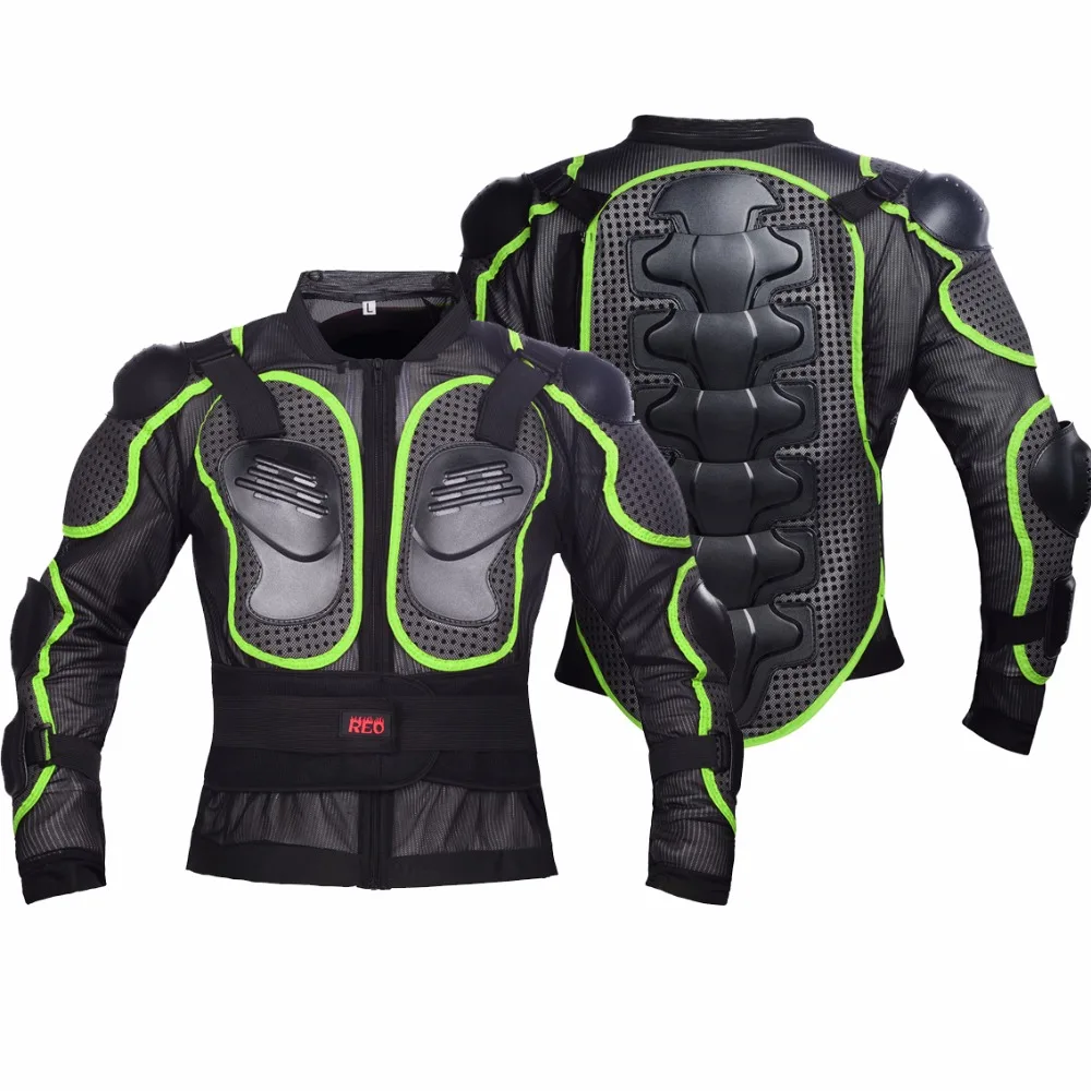 Reomoto Green motorcycle body armor jacket men motocross racing armor