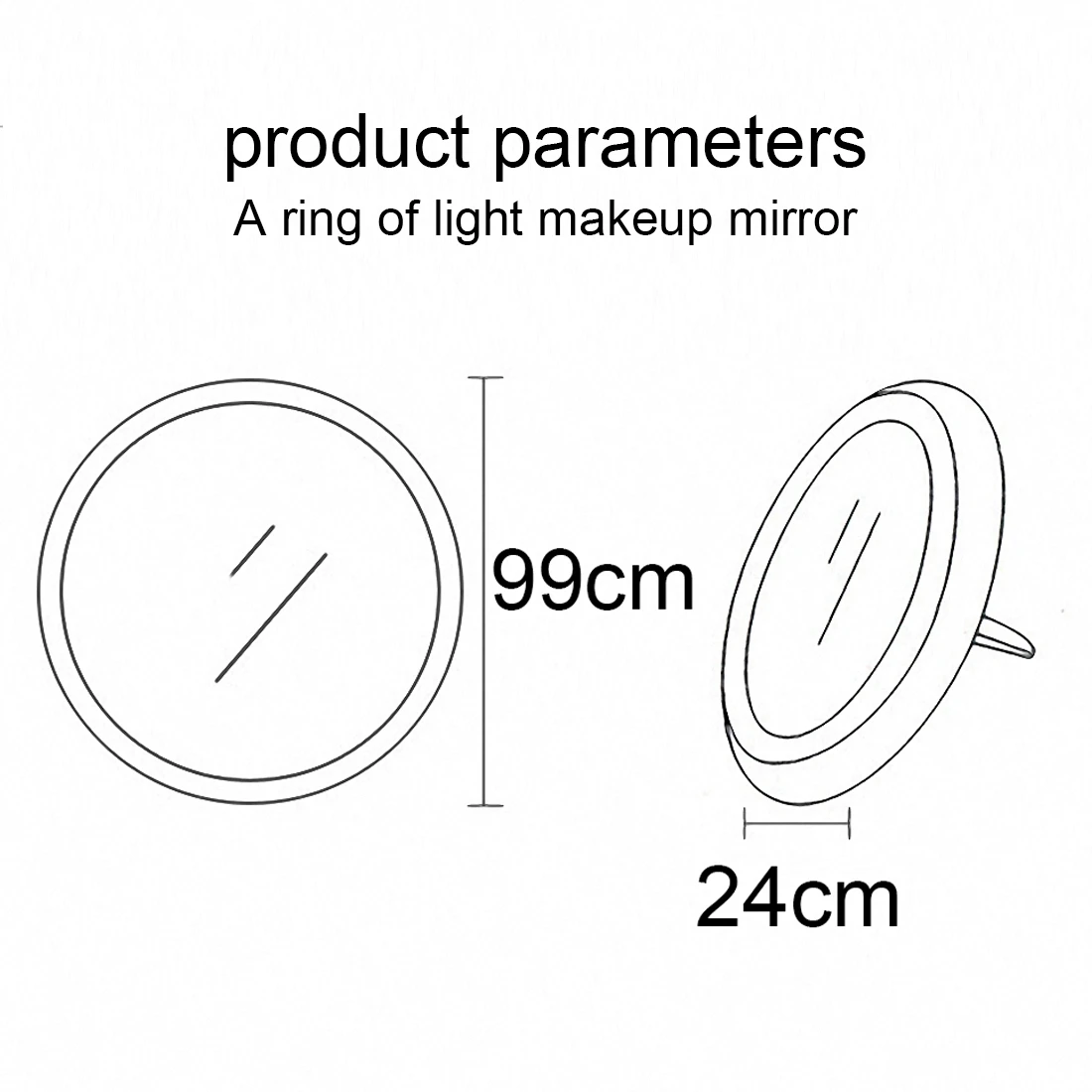 Новый творческий кольцо зеркало для макияжа портативный переносной света led зеркало для макияжа