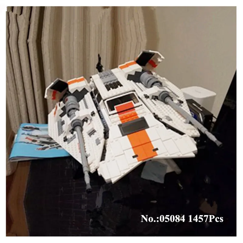 H HXY 05084 Star 1457Pcs Series Wars Stunning The Rebel Snowspeeder Set Educational Building Blocks Bricks