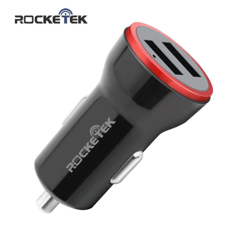 Rocketek Мульти usb Автомобильное зарядное устройство smart IC 2 USB 2.4A телефон адаптер Аксессуары для iphone 4s 5 6 huawei Xiaomi samsung Автомобильное зарядное устройство