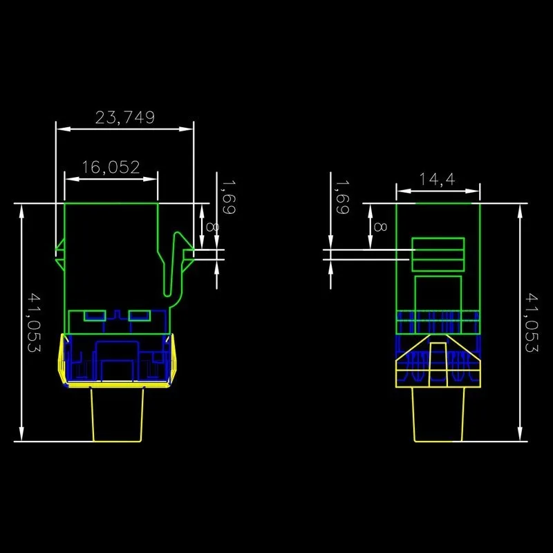 Módulo de Rede Utp Cat6 Conector Rj45 Soquete de Informaçoes Adaptador de Saída de de Cabo de Computador Adaptador io Keystone Jack - Imagem 6