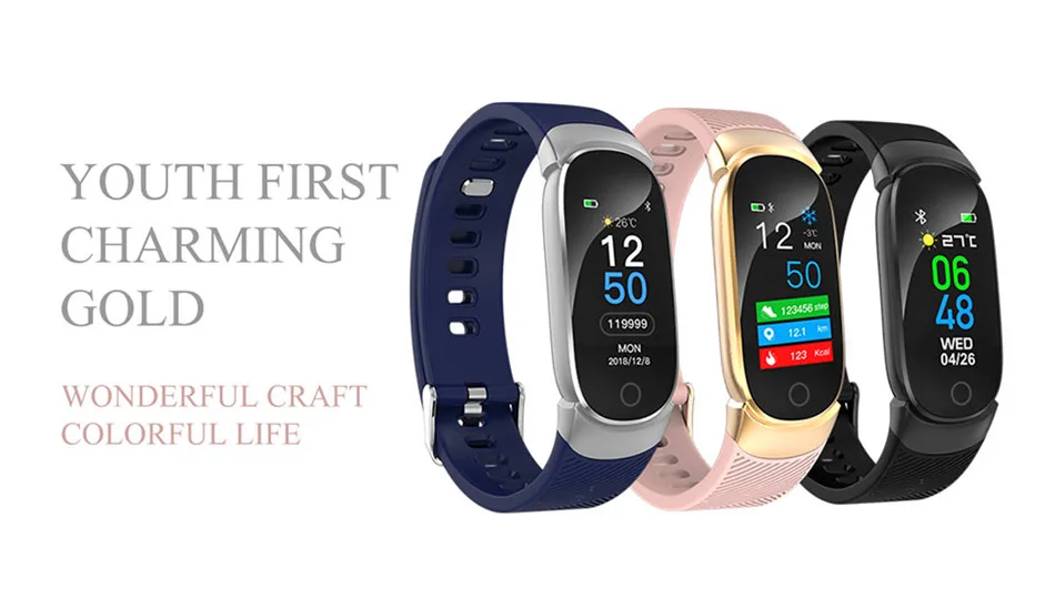 Fitness Tracker Heart Rate Monitor Smart Bracelet Blood Pressure Measurement Waterproof IP67 Smart Band Watch For Women Men(8)
