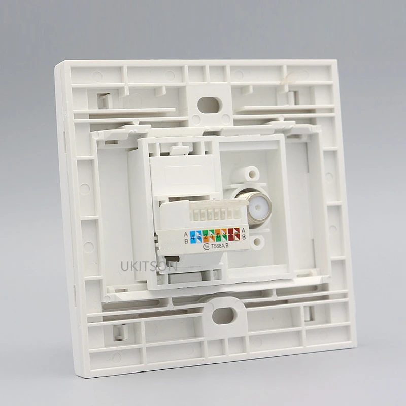 F Head Digital TV + CAT5E RJ45 LAN панель для Интернета|Удлинители электрические| |