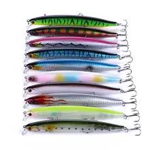 Best selling 1pcs 13cm 18g big long fish Minnow sea fishing lure bait 3D eyes Strong hooks lures for sea fishing selling the sea