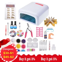 Biutee 12 цветов УФ гель лак и 36 Вт УФ светодиодный светильник Сушилка комплект кисти для ногтей Набор ногтей гель удлинитель инструмент для маникюра Набор