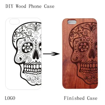 

Hot Sale Case for iphone 8 i8 New Laser Engrave Real Wood and plastic Custom Any Pattern DIY Logo Cover For iphone 8 plus Case