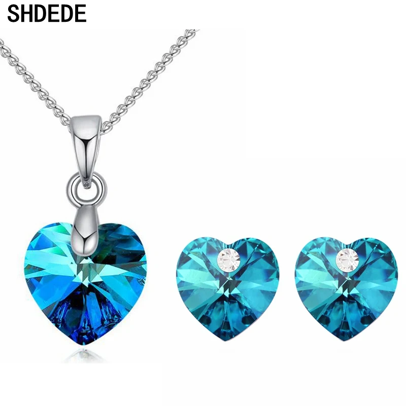 Us 2 74 39 Off Shdede Crystal From Swarovski Heart Necklaces Earrings Sets Bride Party Jewelry Gifts Clic Anniversary Weddings Accessories In Us 2 74 39 Off Shdede Crystal From Swarovski Heart Necklaces Earrings Sets Bride Party Jewelry Gifts Clic Anniversary Weddings Accessories In