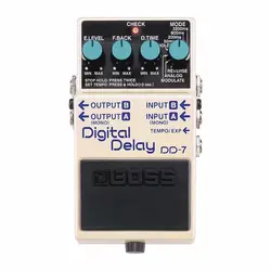 Boss Audio DD-7 цифровая педаль эффектов для гитары с задержкой 6,4 секунд времени задержки, стереовыход и несколько режимов работы