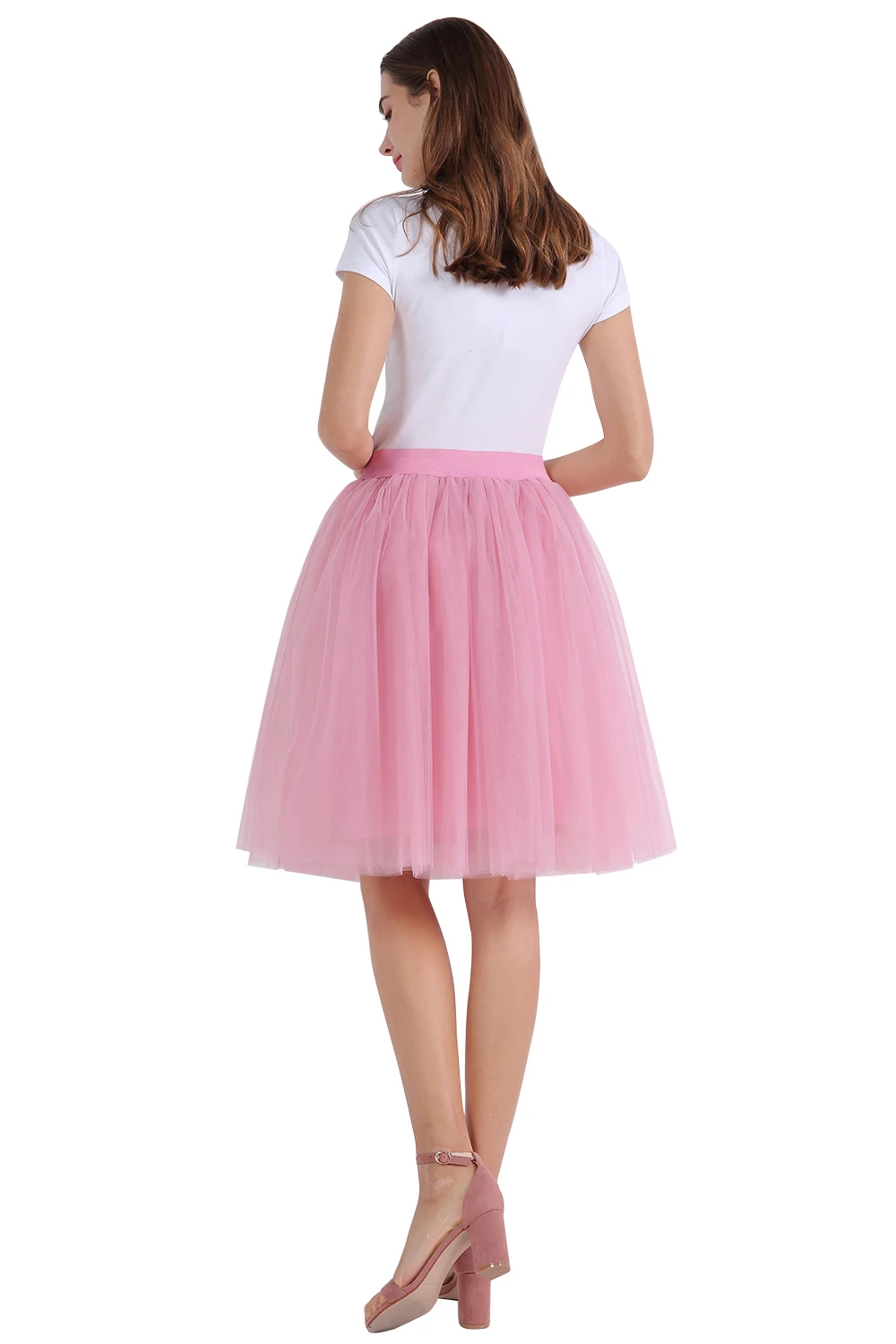 Rockabilly Short Petticoat Retro Underskirt 7 Layers Tulle Skirt Women Adult Tutu Wedding Accessories