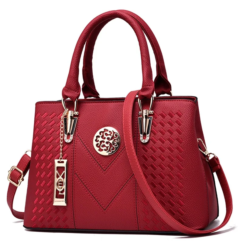

Luxury handbags Women Designer Zipper Embroidery Messenger Bags Women PU Leather Handbags Women High Capacity Handbag 2019
