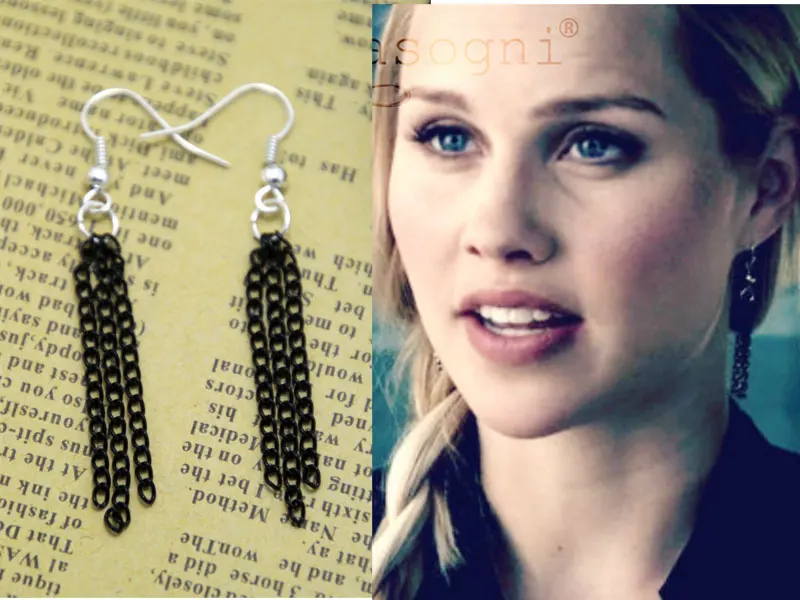 10 пар/лот Дневники вампира ювелирные изделия Rebekah Mikaelson серьги-черная