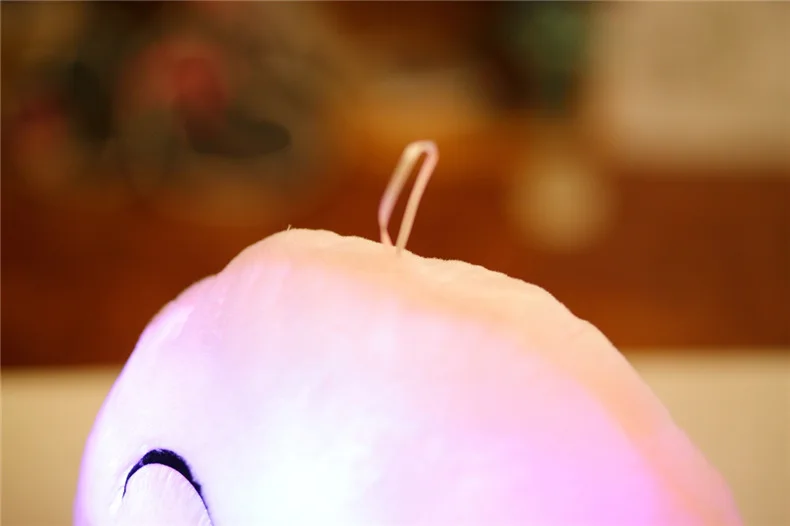 Cheio de Animais Boneca de Pelúcia Criativo Glowing Sorriso Travesseiro Almofada Brilhante Iluminação Kawaii Apaziguar Bebê Brinquedos Luminosos c 33cm 12 33CM Criativo Glowing Sorriso Travesseiro Cheio de