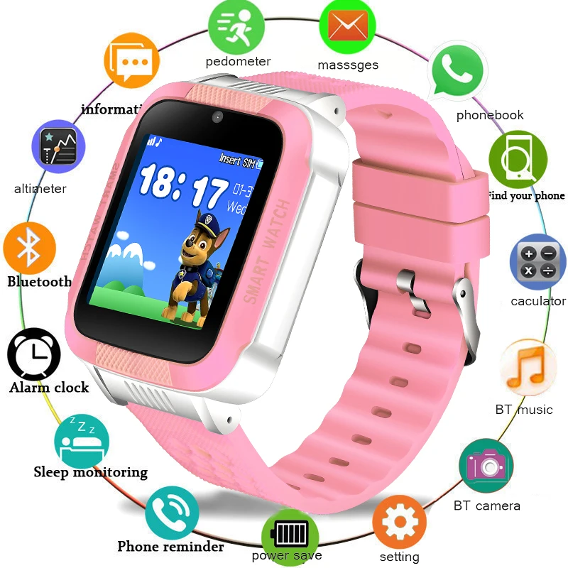 

BANGWEI Waterproof Children Smart Watch LED Color Screen Music Player Bluetooth Connection Support 2G SIM Card Call Digitalwatch