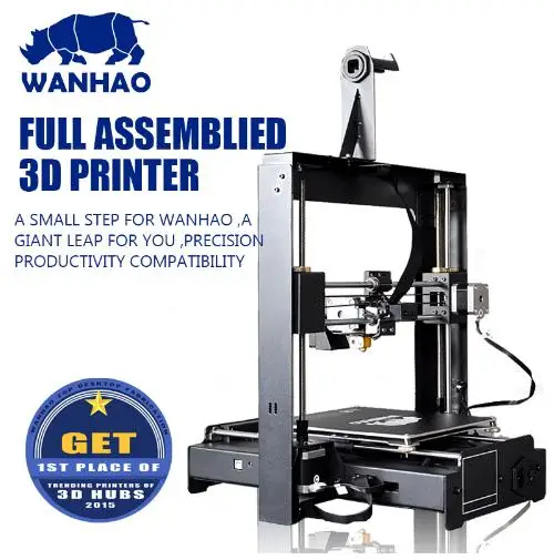 Wanhao 3D Printer- i3 Plus Принтер I3 ПЛЮС MARK II с прочной стальной рамой. Высокое качество. Возможна поставка со склада в России(спрашивайте продавца). Возможно безналичный расчет для организаций