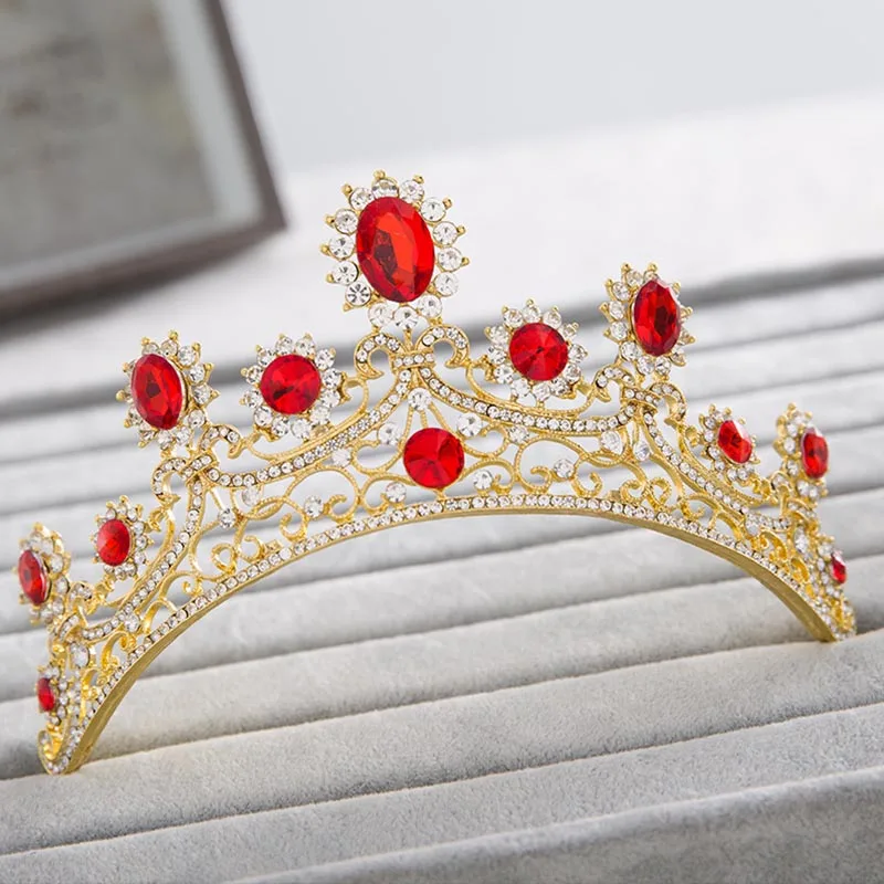 

Bridal Wedding Delicate Hair Jewelry Women Shining Rhinestone Pageant Prom Crown Tiaras Ladies Vintage Style Chic Headpieces