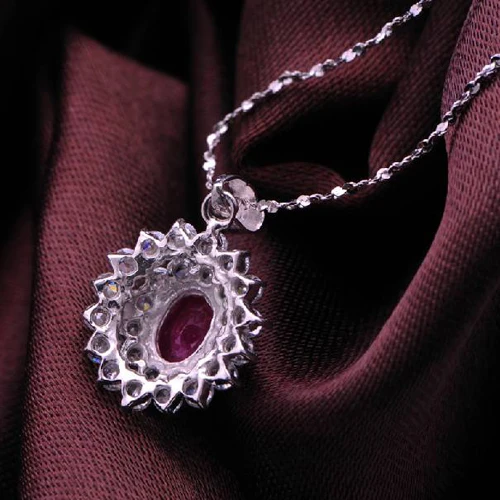 Collares Collier Qi Xuan_Red Stone цветок кулон ожерелье_ Настоящее ожерелье_ качество Directly ed_производитель напрямую