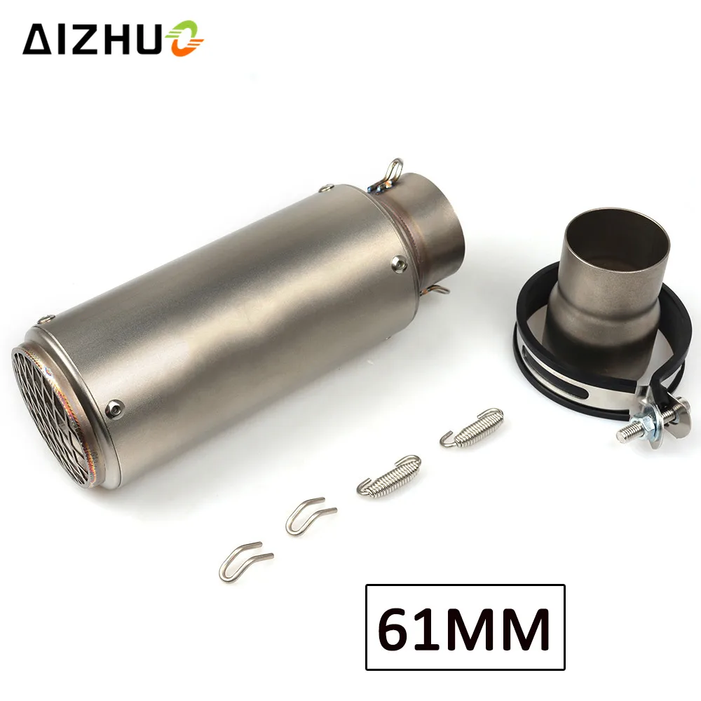

Universal 51mm 61mm Motorcycle Exhaust Muffler Pipe Escape Exhaust Carbon Fiber for yamaha mt10 t max 500 bws 125 dt 125 mt 125
