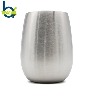 

OBR 9oz Stainless Steel Alcoholic Cup With Lid Camping Outdooor Drinking Water Tea Mug Coffee Coke Mugs Wine Cocktail Cups