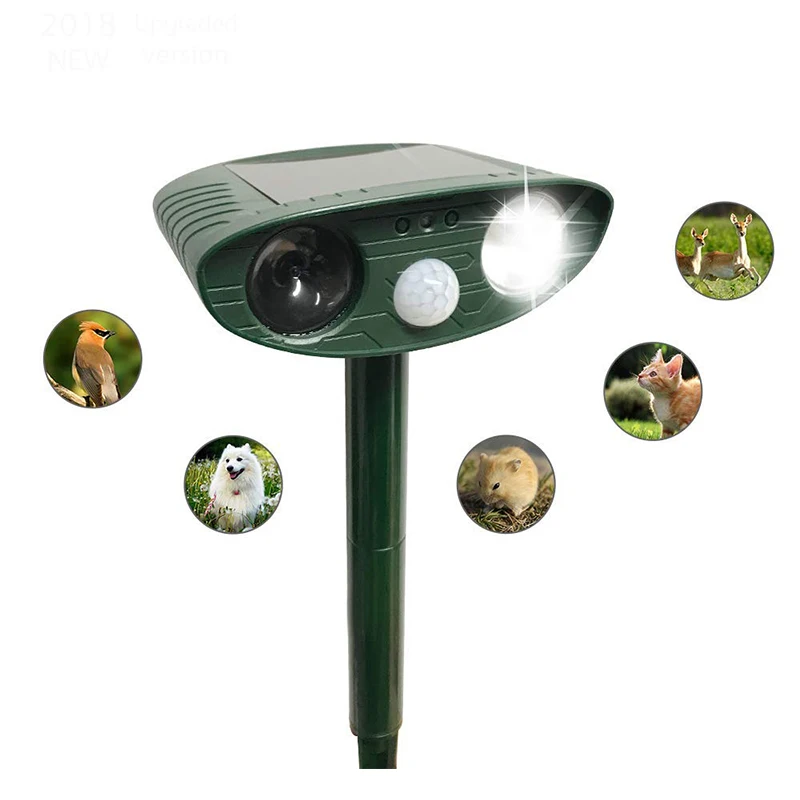 Solar Powered Ultrasonic Animal Repellents For Driving Dog Cat