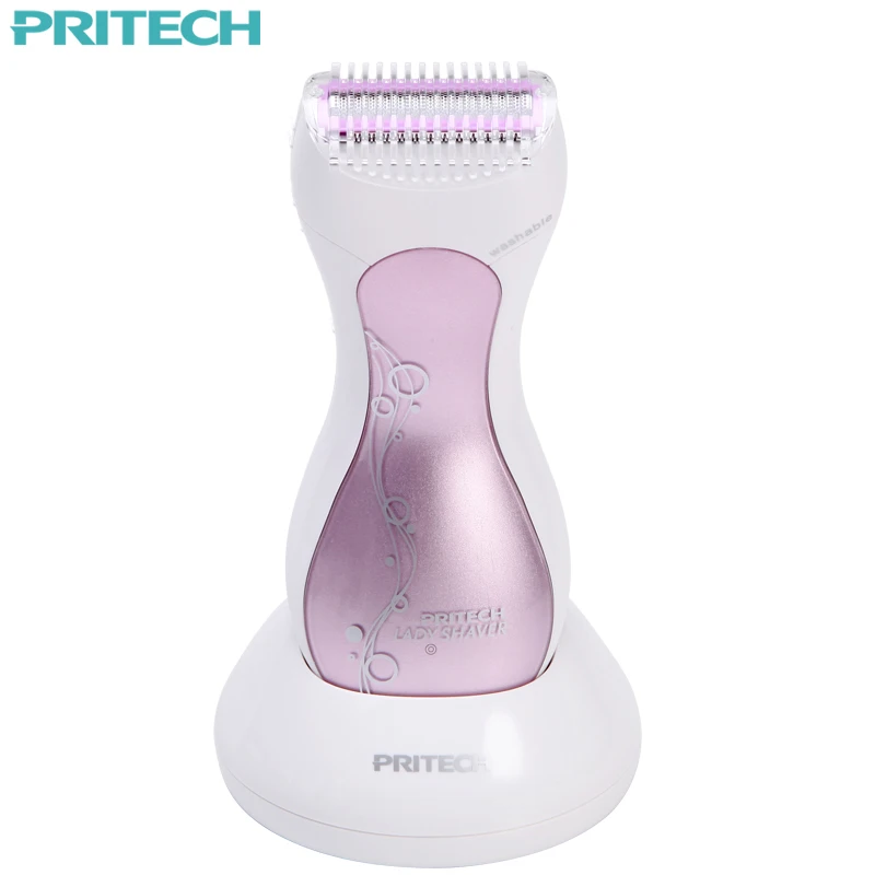 Pritech перезаряжаемый женский эпилятор электрический подмышек для удаления волос Depilador портативный триммер для женщин триммер для бритвы - Цвет: Pink