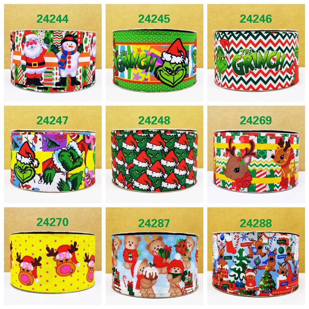 

Free shipping 2018 new arrival 50yards cartoon printed grosgrain ribbons 24270