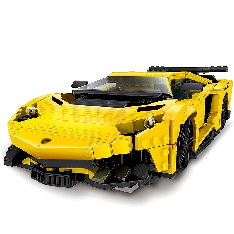 Блок xingbao 03008 креативный MOC Technic серия желтая вспышка гоночный автомобиль набор строительных блоков Кирпичи LPing игрушки Клон Lepinges