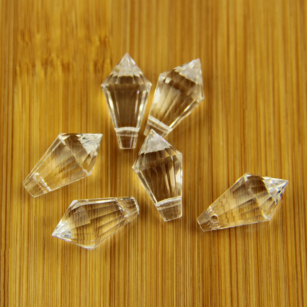 

200pcs/Lot Mini Small Icicle Prism U Pendant 6x15mm Crystal Pendant Free Shipping