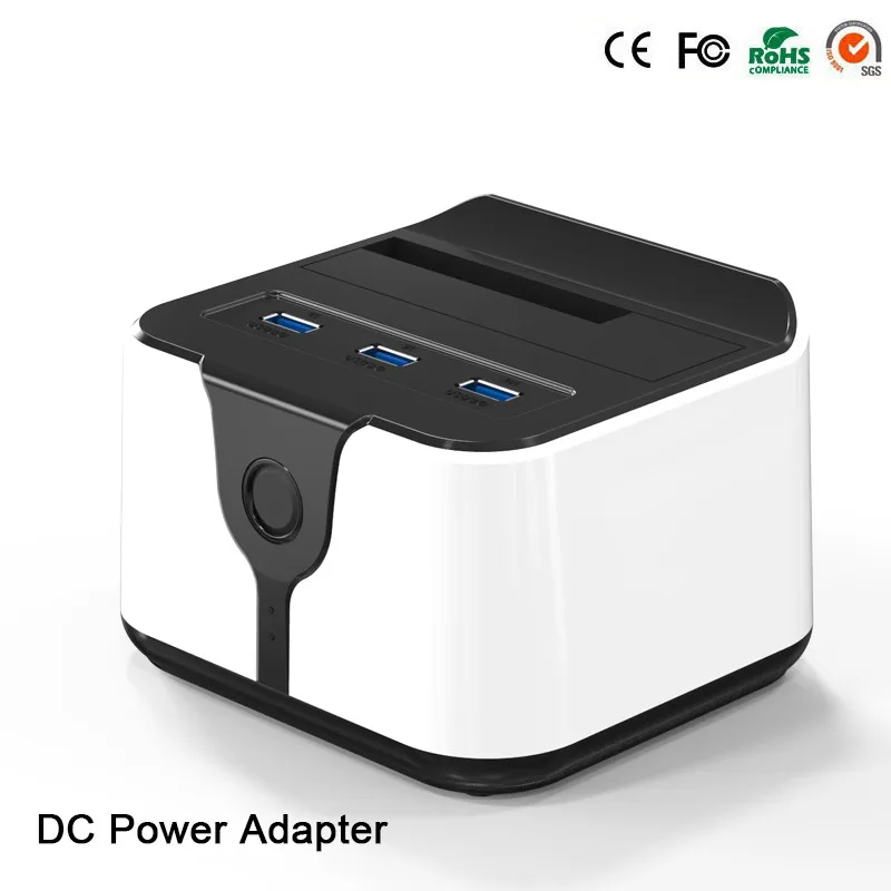 

1 bay hdd dock station sata hdd enclosure 2.5'' 3.5'' external hard disk case usb 3.0 5gbps hdd caddy with 3 USB port HD03HUB