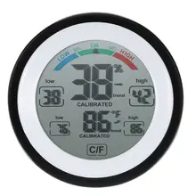 Digital LCD Display Indoor Thermometer Hygrometer Round Wireless Electronic Temperature Humidity Meter Weather Station Tester