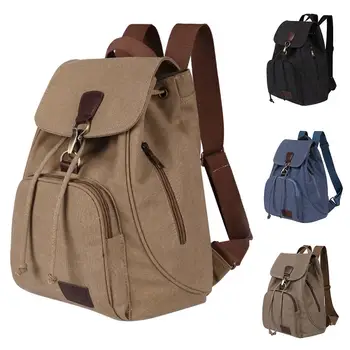 

Retro Drawstring Canvas Women's Travel School Casual Backpack Shoulders Bag