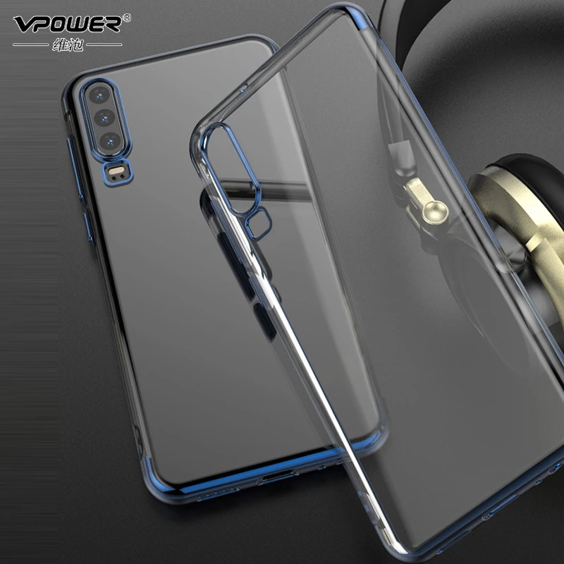 

For Huawei P20 P30 P30 Pro case Painted frame Crystal Clear tpu soft Phone case for huawei p30 pro lite P20 Pro case cover