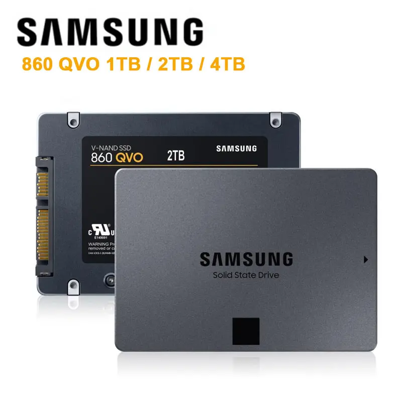 Samsung 1 ТБ 4 ТБ SSD 860 QVO SATA3 6 ГБ/сек. 2,5 дюймов твердотельный диск Жесткий диск Ноутбук Настольный диско Дуро 1T 2T 4T