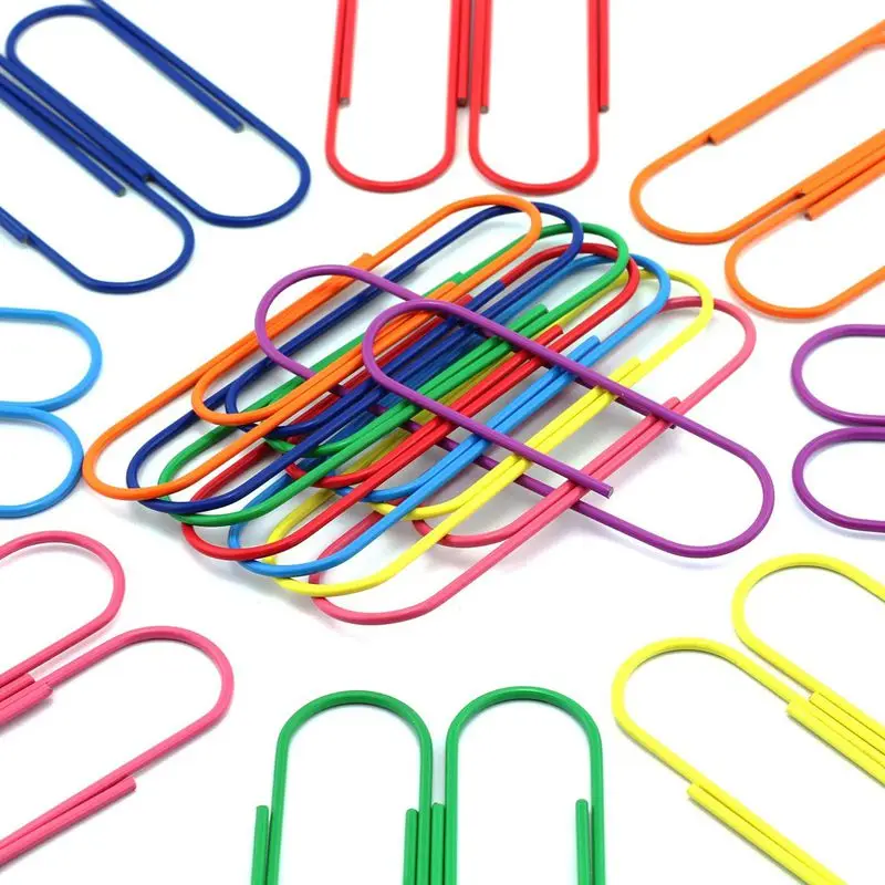 40 Pack 4 Inches Mega Large Paper Clips- 100Mm Office Supply Accessories Cute Paper Needle Multicolor Bookmark