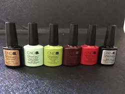 CND Shellac 6 шт./лот 7,3 ML УФ светодиодный Soak Off ногтей гель для ногтей 95 Цвета Лучший Гель-лак базовый гель и верхний слой