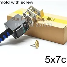 Ручная Горячая фольга штамповая машина логотип Железная машина на кожаном деревянном логотипе печать 5x7 см+ одна высечка