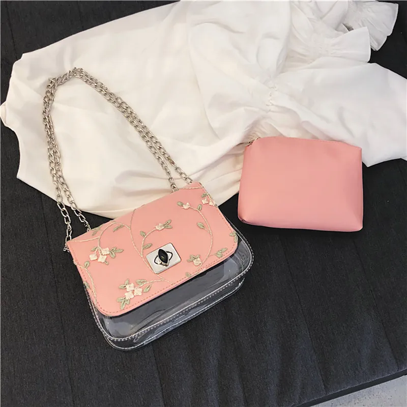 Transparent handbag Shoulder Bag crossbody Bags for Women 2019 Messenger Bags women's bag bolsa feminina sac a main 40AP1815