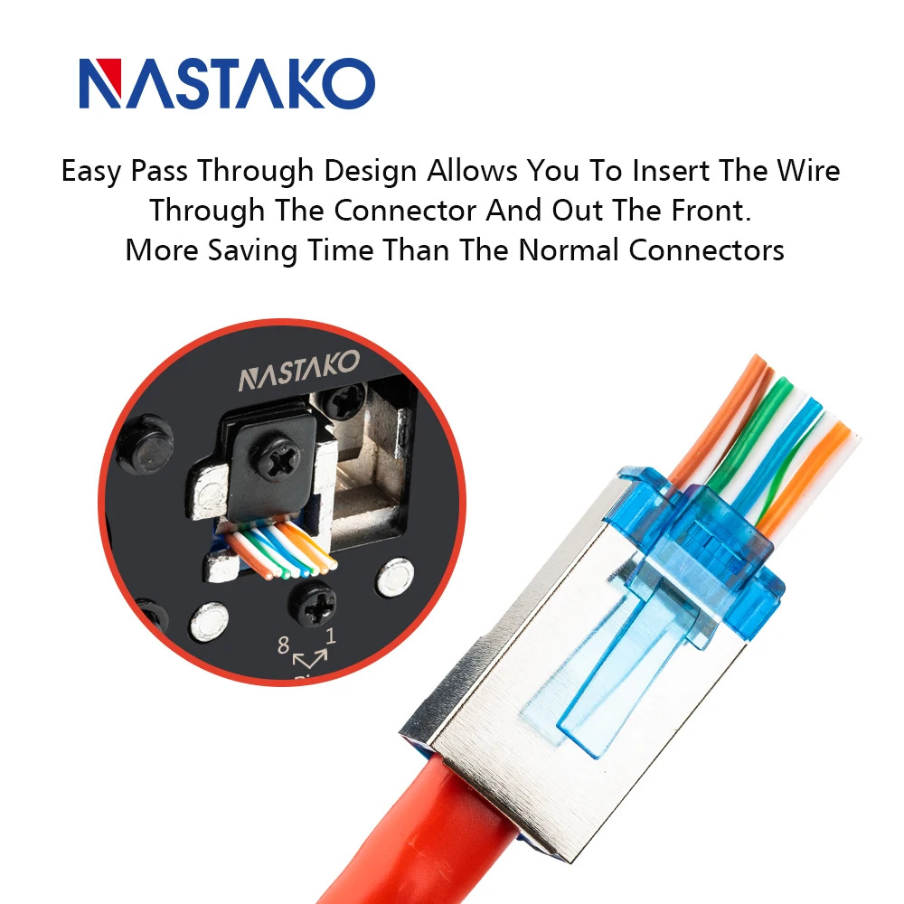 Разъем EZ Rj45 Cat5e Cat6 сетевой разъем 8P8C rj45 Модульный Штекер Lan кабель штекер легко