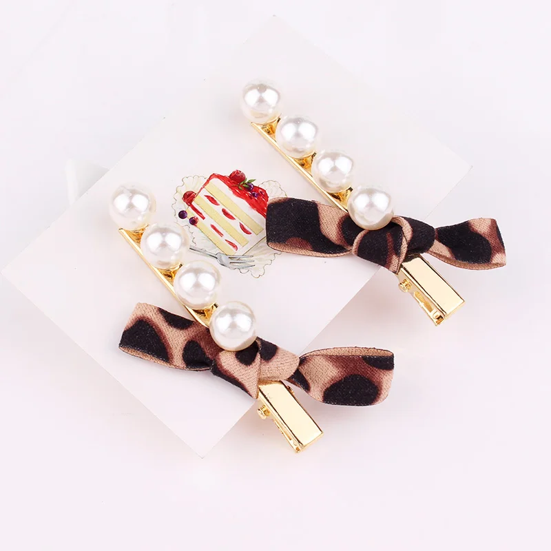 

TODOX New fashion hairpin pearl decoration bowknot BB clip gifts for girl women wedding Fixed hair Reveal temperament beautyful